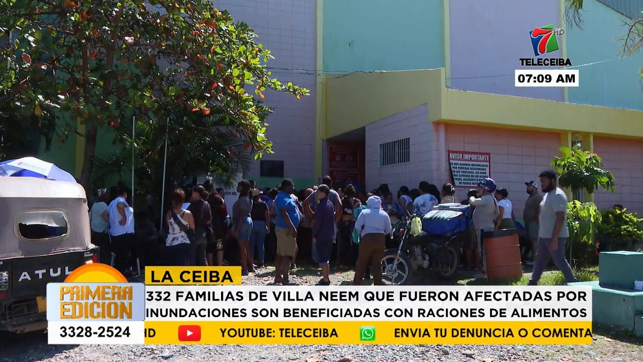 Más de 300 familias de Villan Neem reciben ayuda alimentaria tras inundaciones