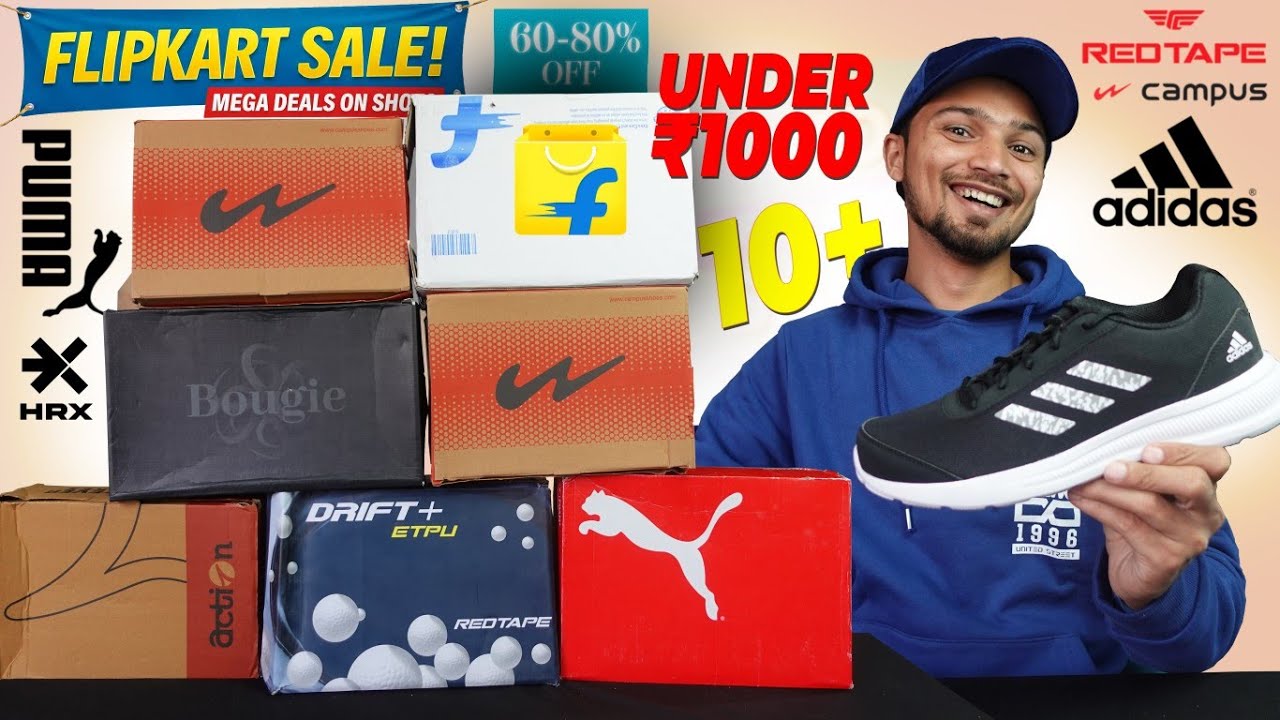 Flipkart EOSS Sale 🔥 Best Shoes Under ₹1000 for Men | Adidas, Puma, Redtape, Campus