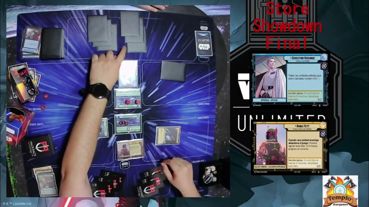 Final Boba Fett vs Krennic Star Wars Unlimited-Store Showdown Torneo Star Wars Unlimited Templo Warg