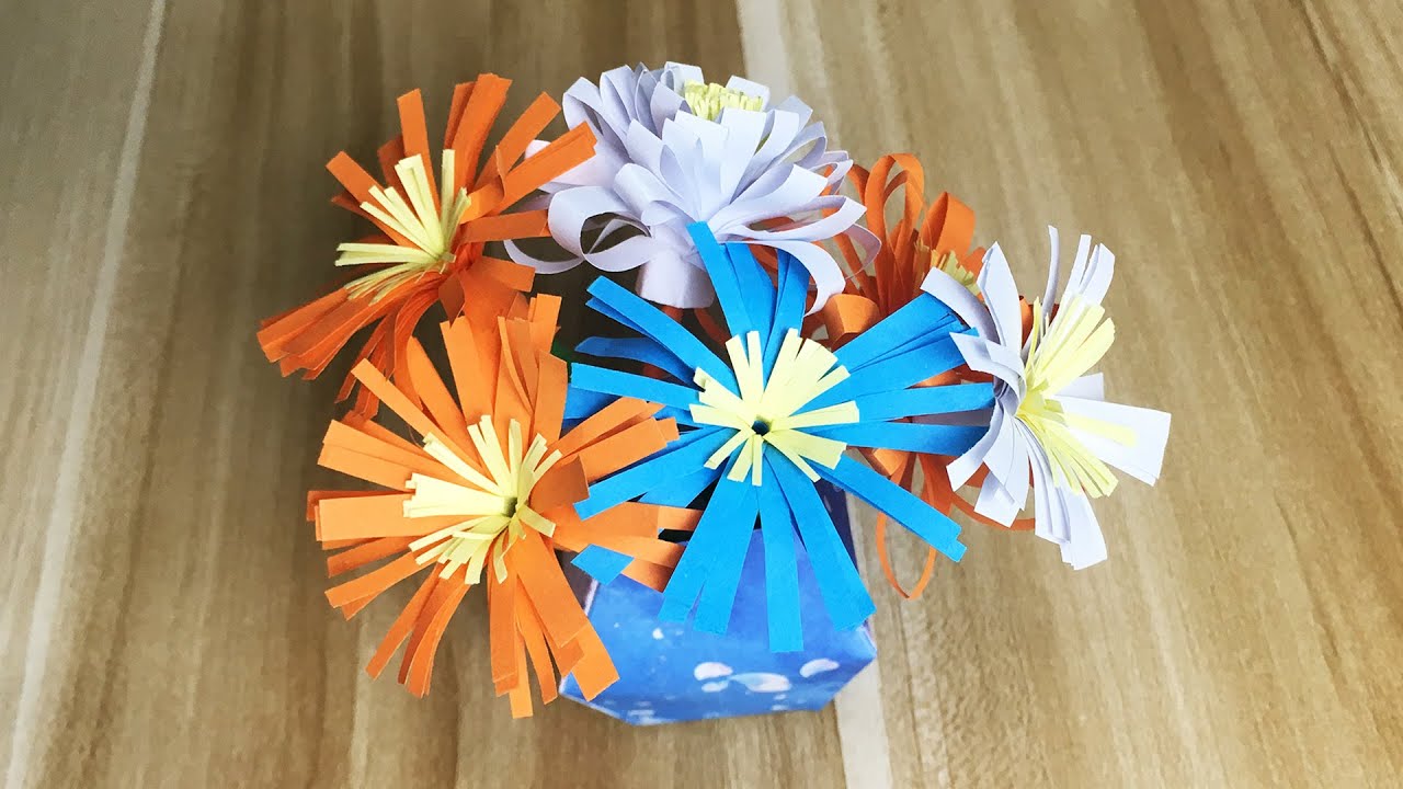 Easy Origami Potted Daisy Tutorial - DIY Desktop Decoration Paper Crafts