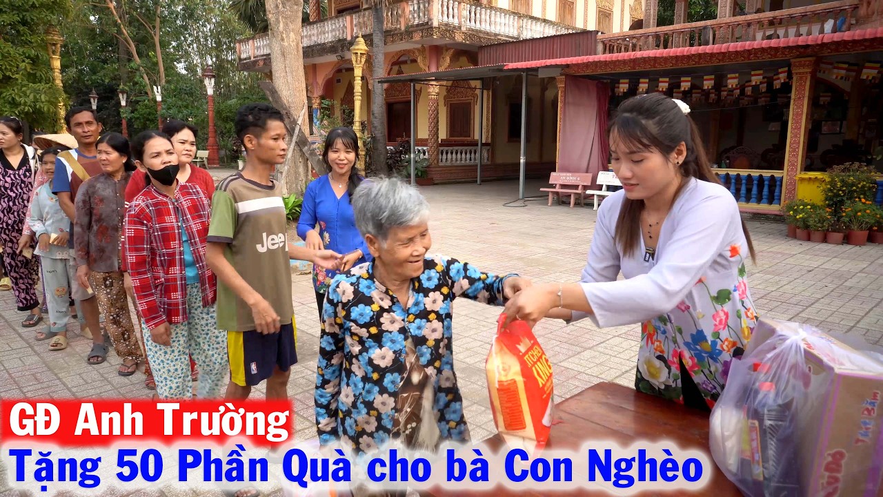 Tấm Lòng của Gia Đình Anh Trường phát tâm Tặng 50 Phần Quà Ý Nghĩa cho Bà Con Nghèo Khmer