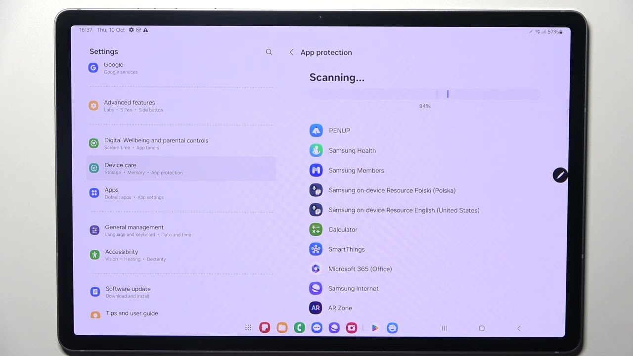 Samsung Galaxy Tab S10 Plus 5G - Как Выполнить Сканирование на Вирусы