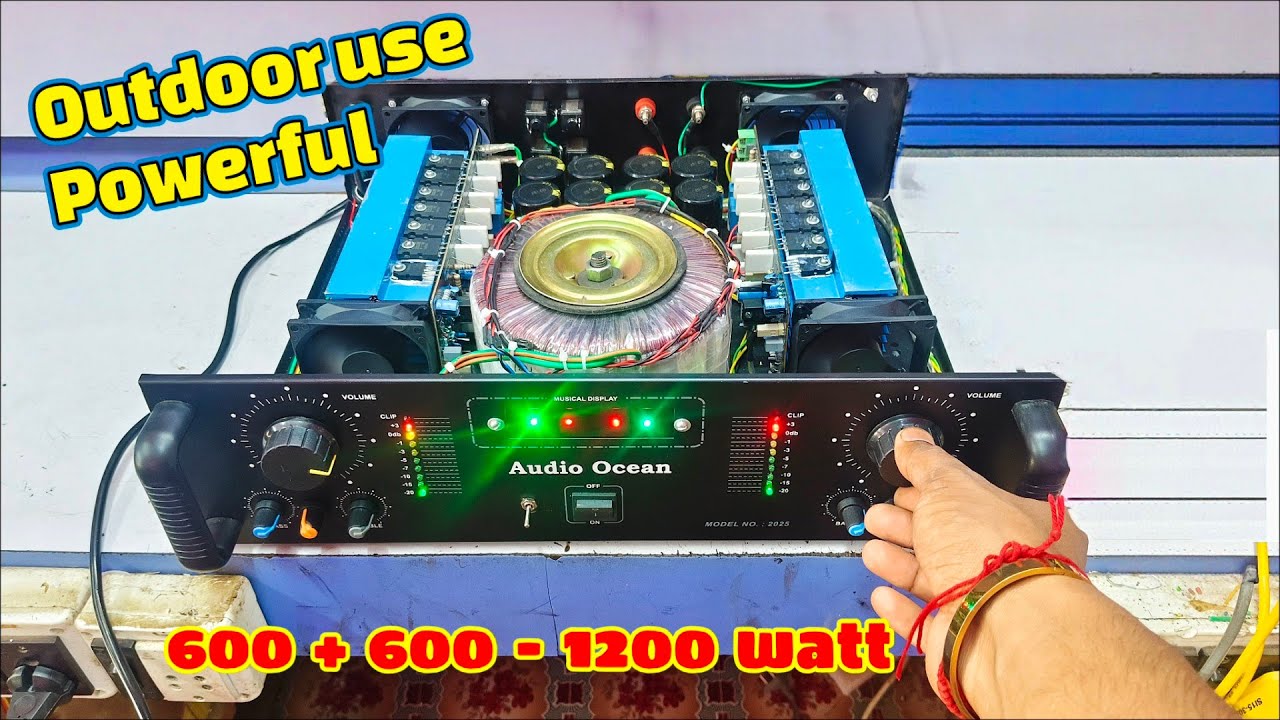 1200 watt stereo high powerfull💪outdoor use amplifier | 1200 স্টিরিও পাওয়ারফুল আউটডোর এমপ্লিফায়ার