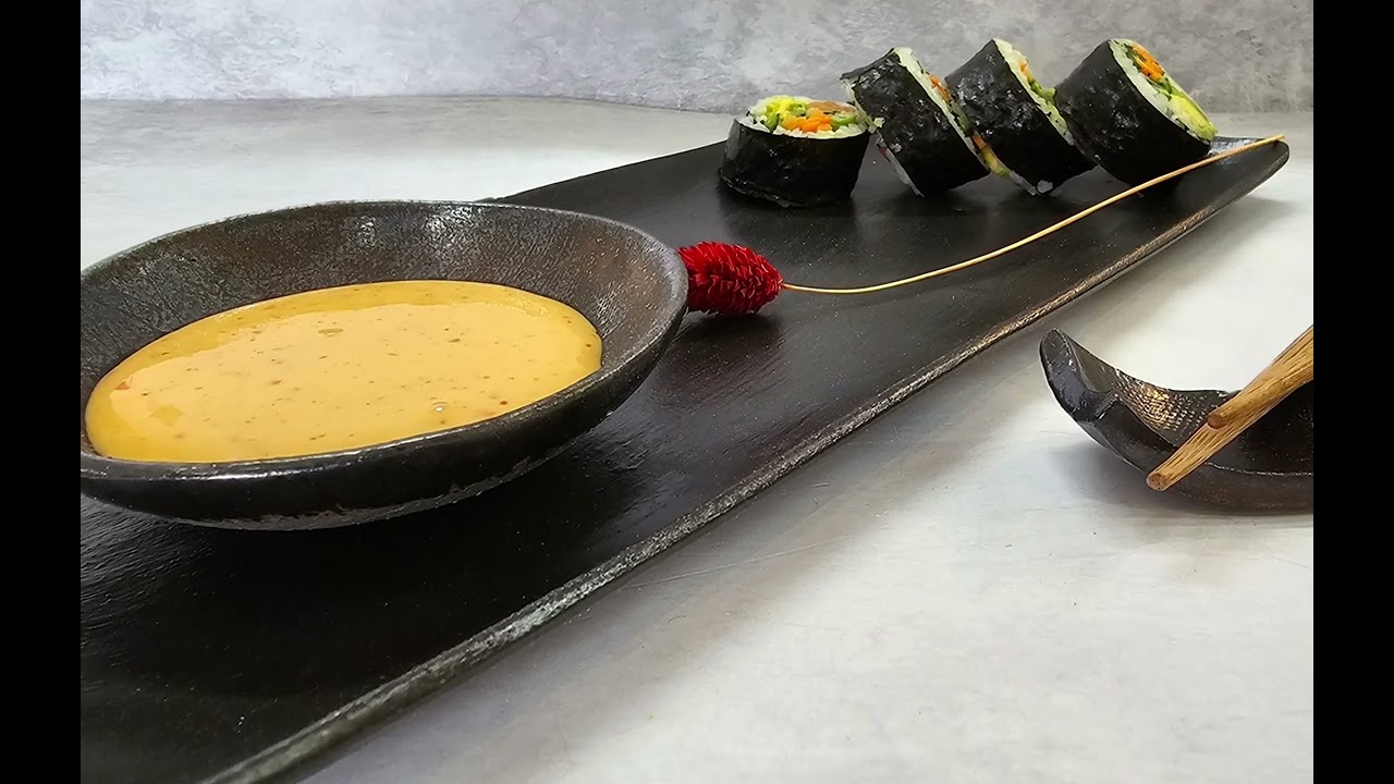 Handmade Sushi Plate Set &ndash; Black Ceramic | Plate + Sauce Bowl + Chopstick Holder