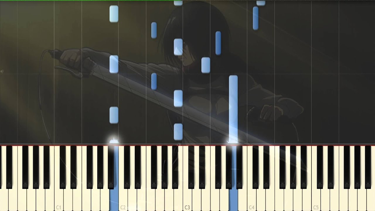 [進撃の巨人 Shingeki no Kyojin] Bauklotze Full Piano Synthesia Tutorial