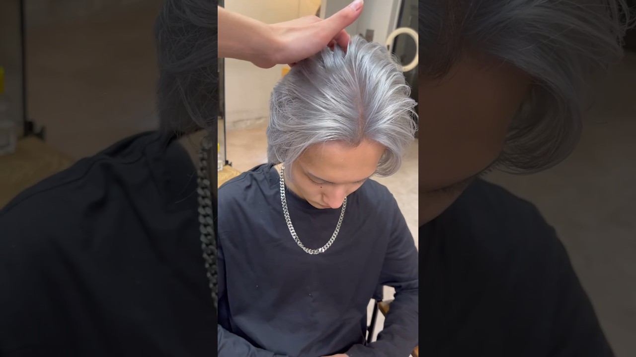 Ash grey | highlights | global colour | ash hair colour | #ashblonde #ashgrey #ashblondehair