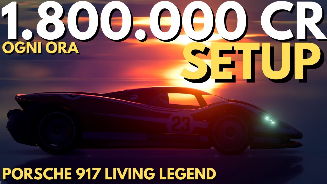 GT7 SETUP PORSCHE 917 LIVING LEGEND: WTC 800PP SARDEGNA! FARMING GRAN TURISMO 7: 1800000 CREDITI