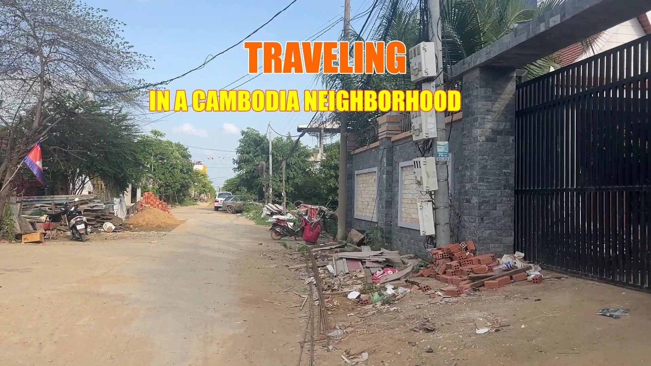 Traveling in a Cambodia Neighborhood|| Relaxing trips [ Mr Lee Village Tour ]