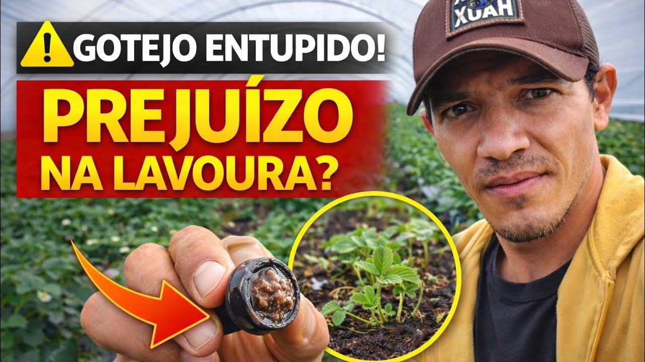 GOTEJO ENTUPIDO: UM PROBLEMA QUE PODE PREJUDICAR SUA SAFRA! 🍓⚠️