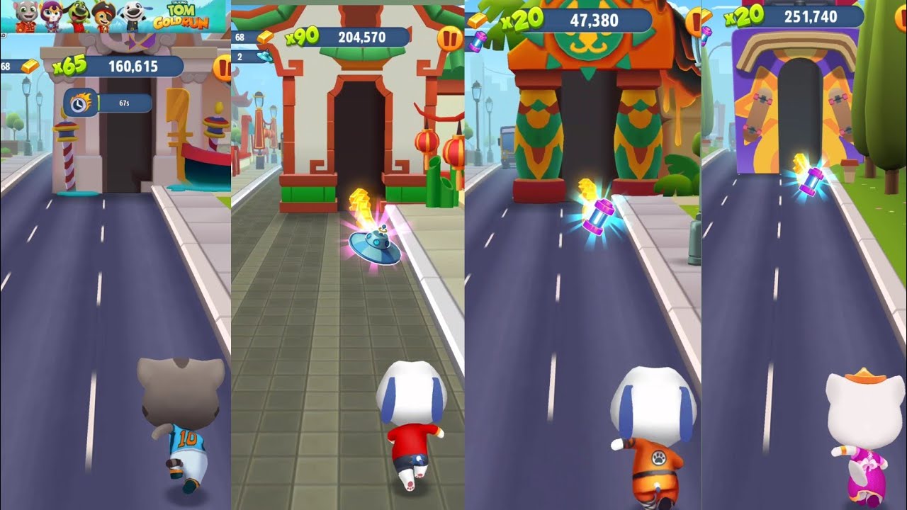 Talking Tom Gold Run Water Park Vs Water Wilage Vs Lava World Vs Skateboard Android iOS Gameplay