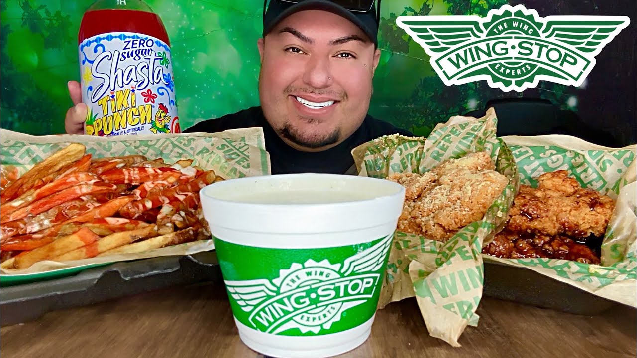First Time Trying WING STOP Chicken Tenders • WING STOP MUKBANG