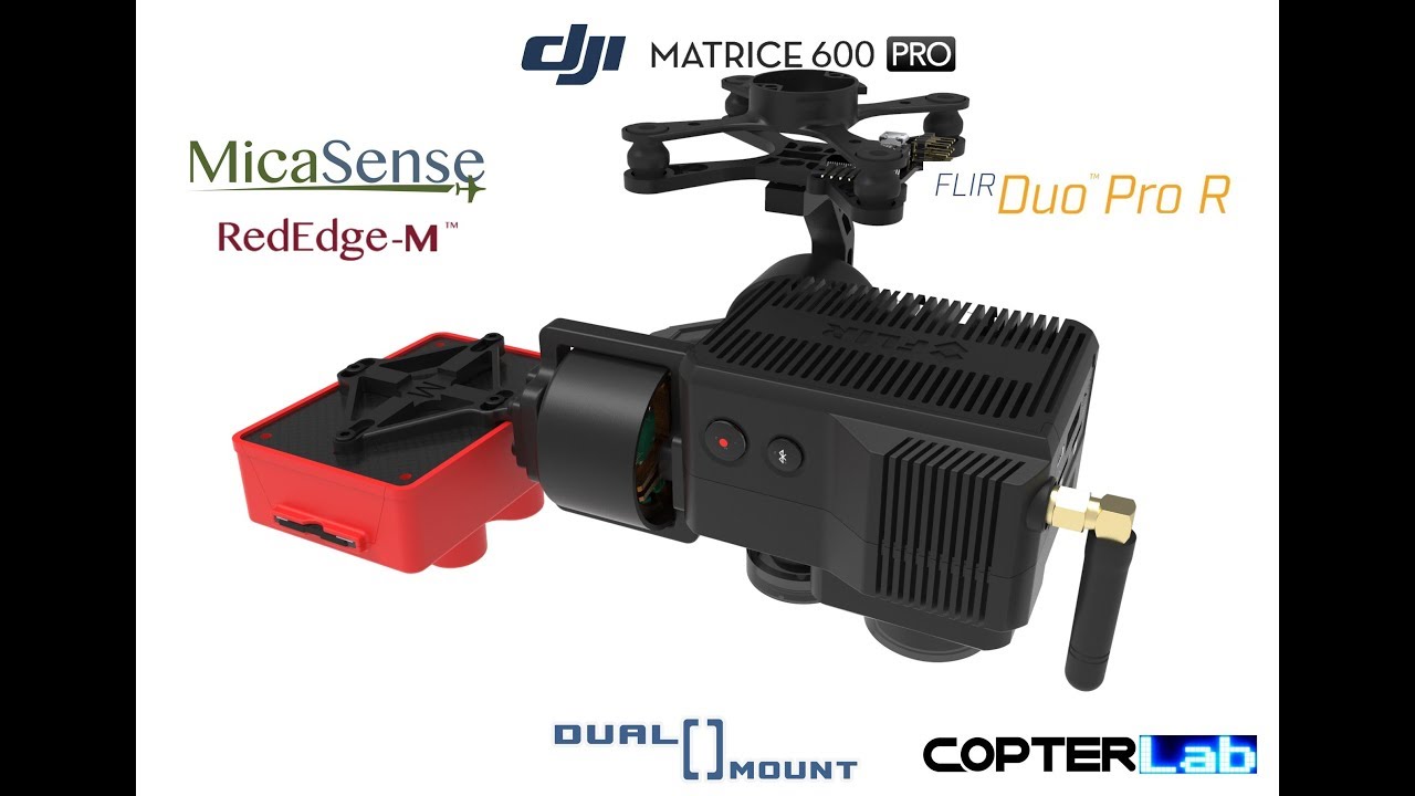 2 Axis Flir Duo Pro R + Micasense RedEdge M Gimbal