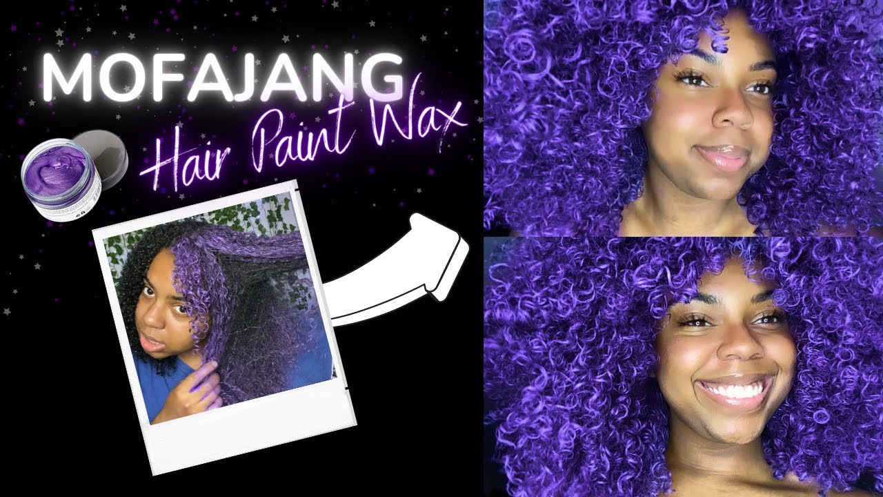 I DYED MY HAIR PURPLE *BLACK TO PURPLE* | Mofajang Hair Wax