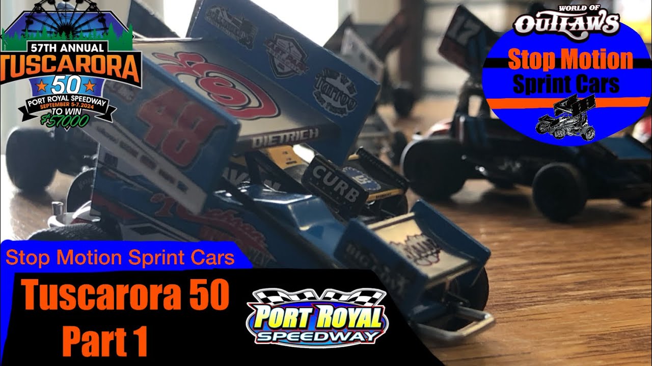 WoO Stop Motion Sprint Cars // Tuscarora 50 Part 1 // Race 3