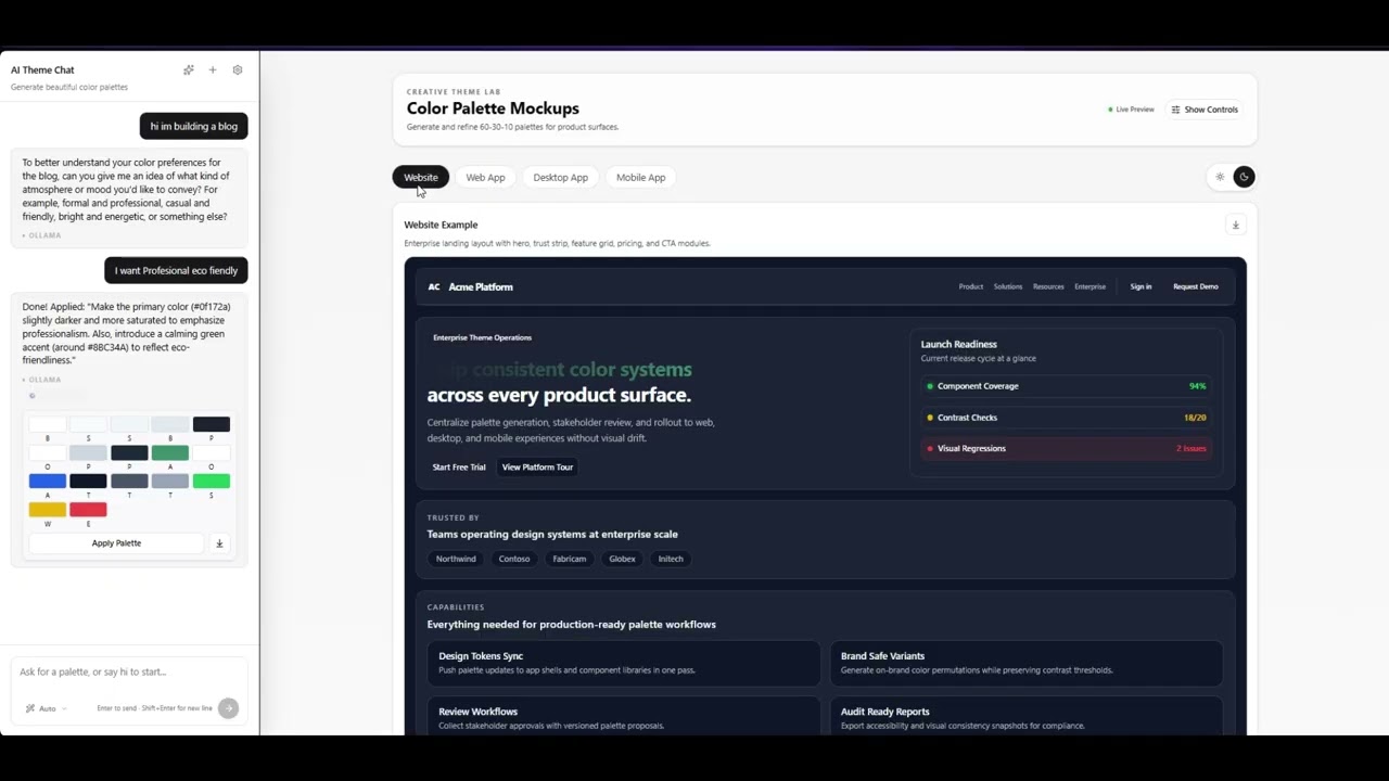 Agent League: Theme AI Generator Demo