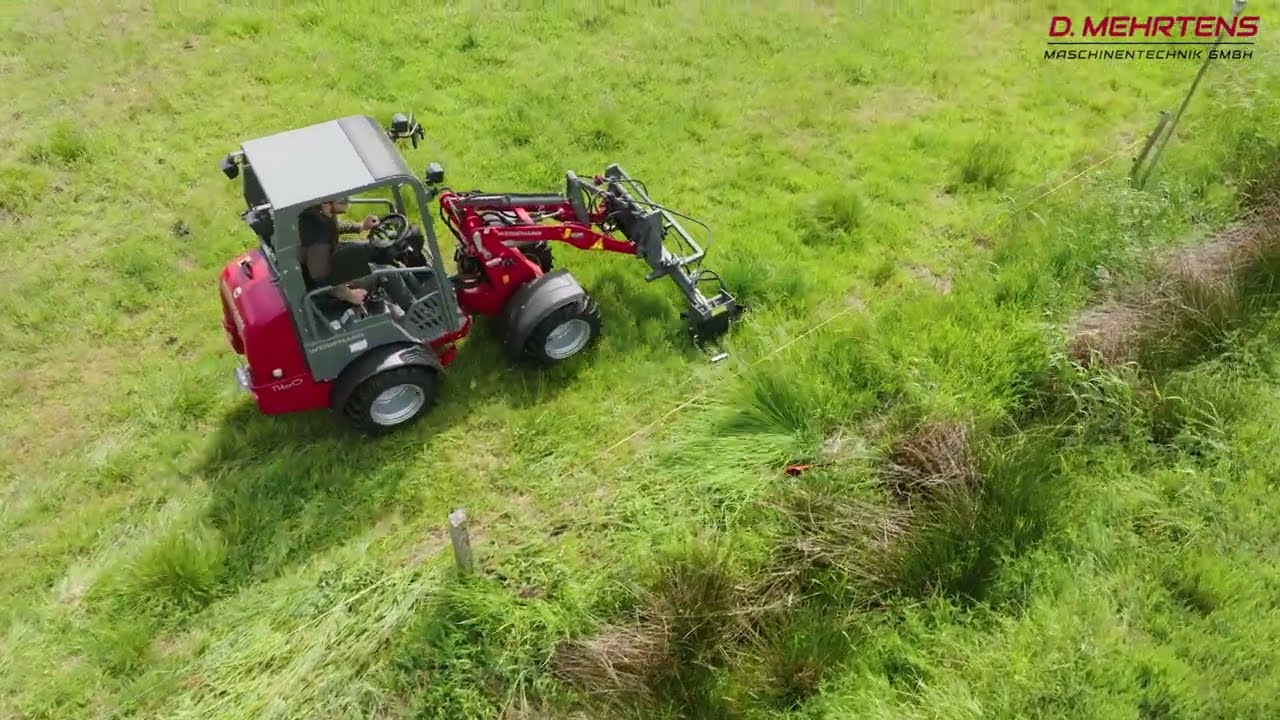 MEHRTENS Doppelmessermähwerk am Weidemann 1160 – Effizient & sauber mähen mit Busatis-Mähbalken