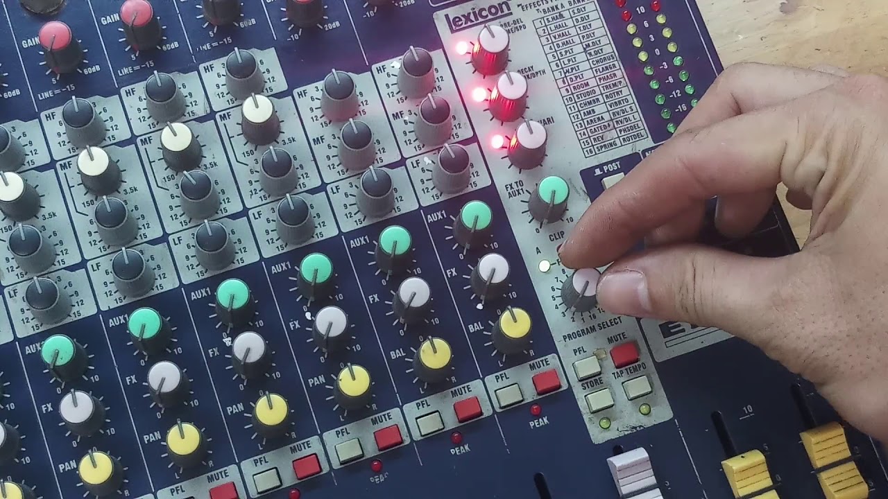 Mixer Soundcraft||Cách chỉnh Delay(Echo) và lưu lại