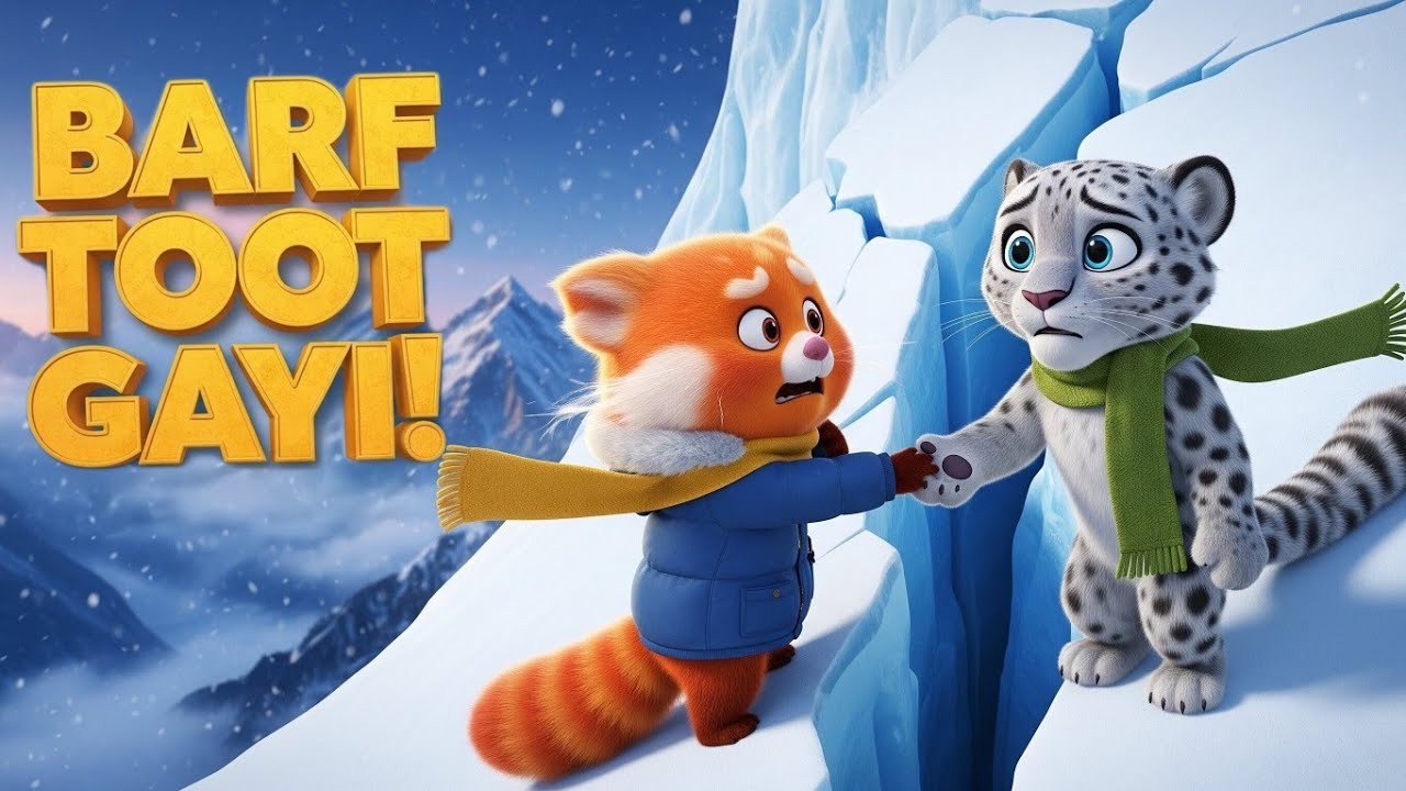 Barf Toot Gayi! ❄️🧊 | Red Panda & Snow Leopard Ki Dosti | Kids Cartoon Story 