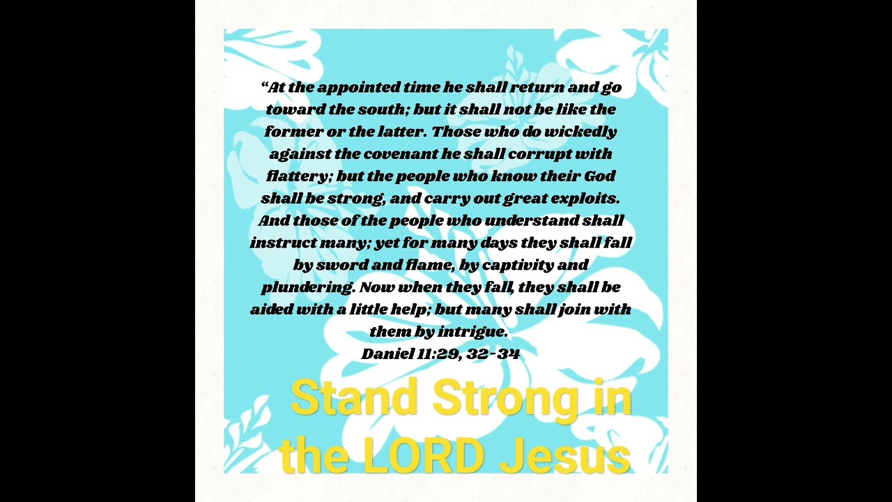 Be of Good Courage, Jesus our GOD is with us.