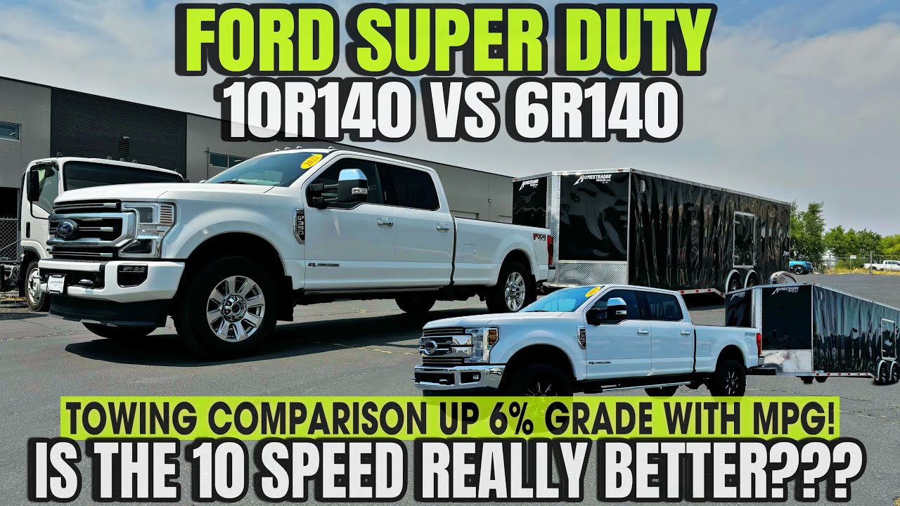 Ford F350 Power Stroke 6R140 VS 10R140 6% Grade Towing & MPG Comparison: Insane Results With 0-60!