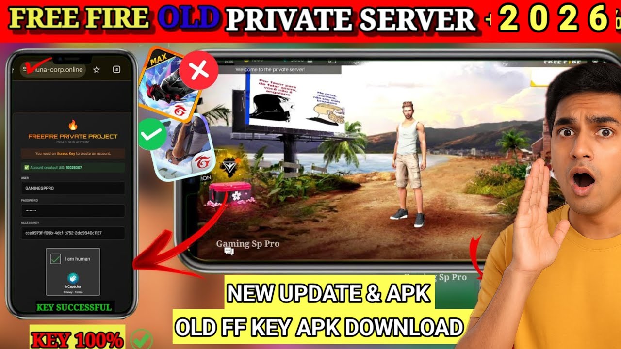 OLD FREE FIRE IS BACK 😱 | FREE FIRE PRIVATE SERVER KEY 2026 🔥
