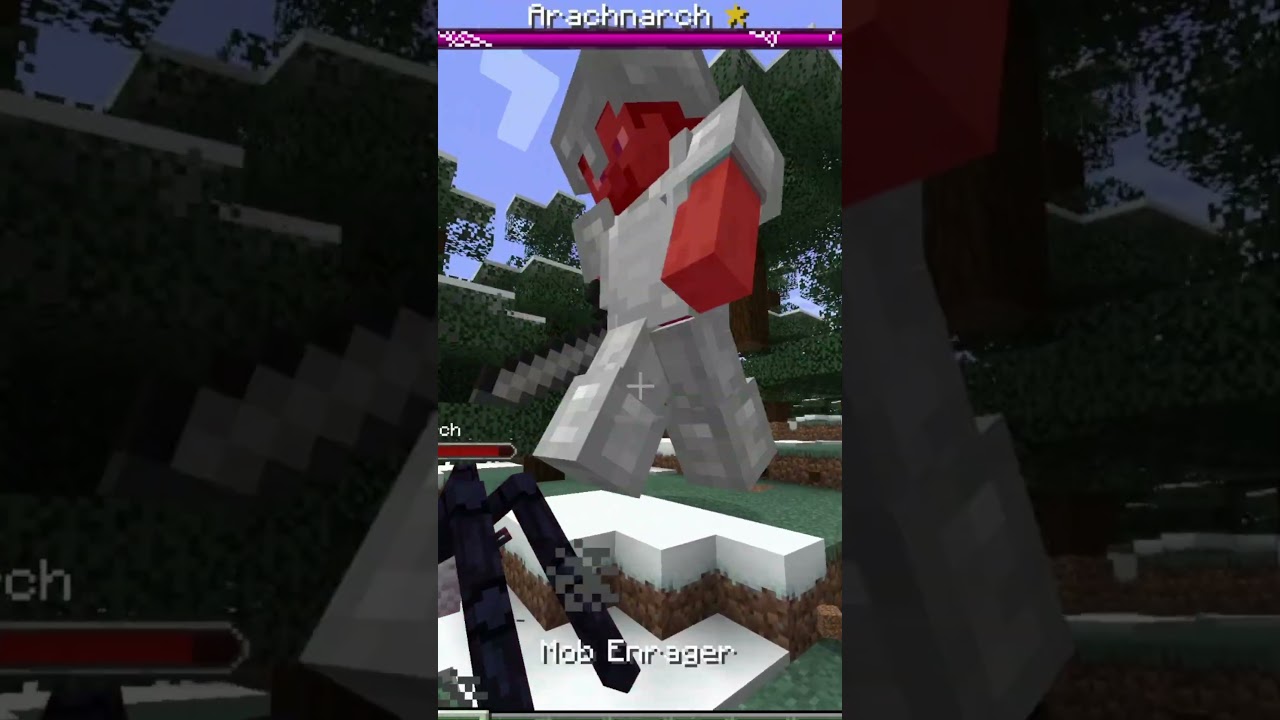 Arachnarch Boss vs Armored Giant Miner (Minecraft Mob Battle)