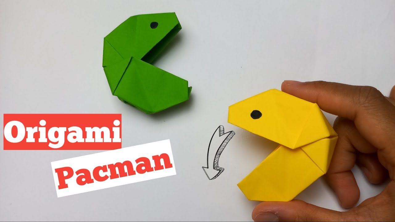 Easy Origami Toys For Beginners | Origami Pacman | Pac-Man Game