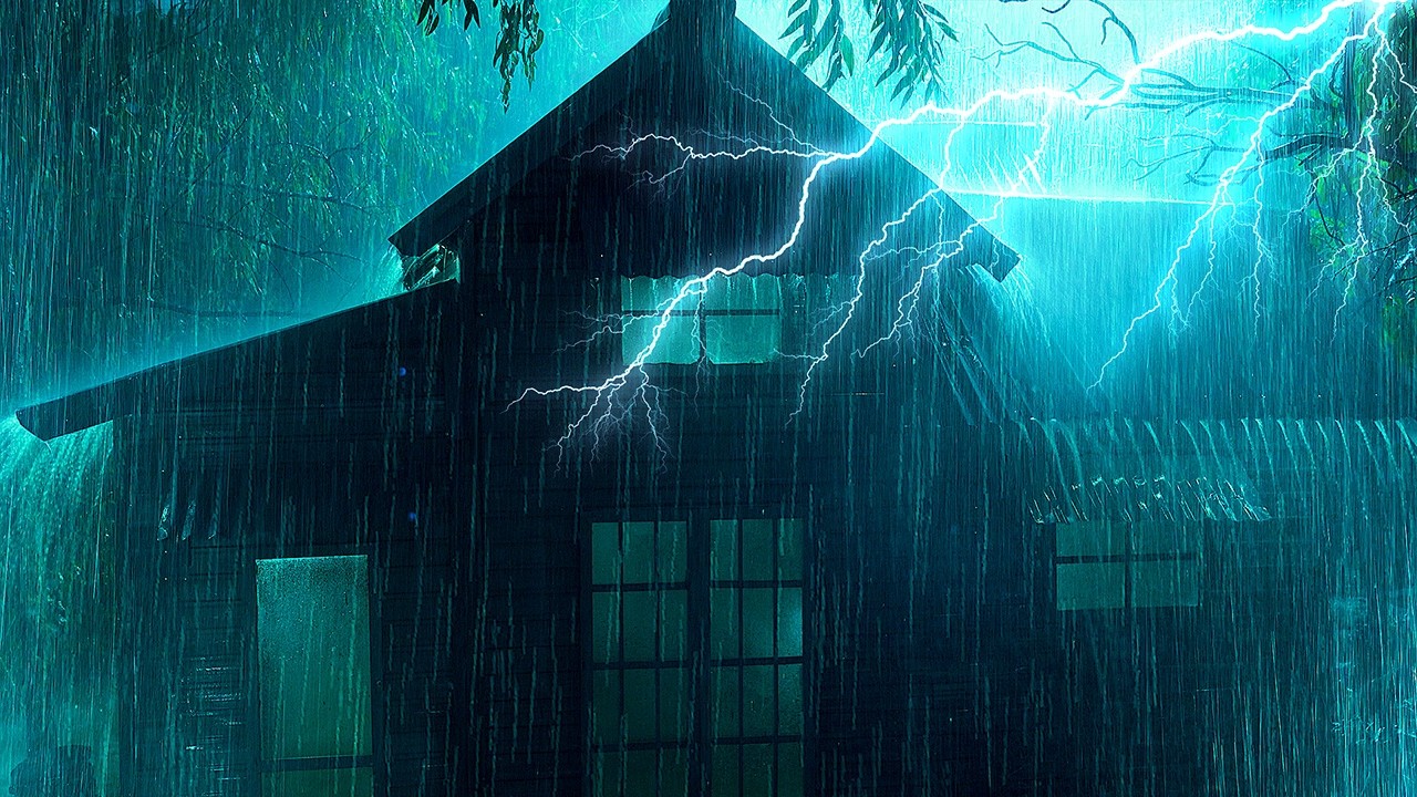 Melt Away Stress to Sleep Instantly with Heavy Rainstorm & Thunder in a Foggy Jungle at Night