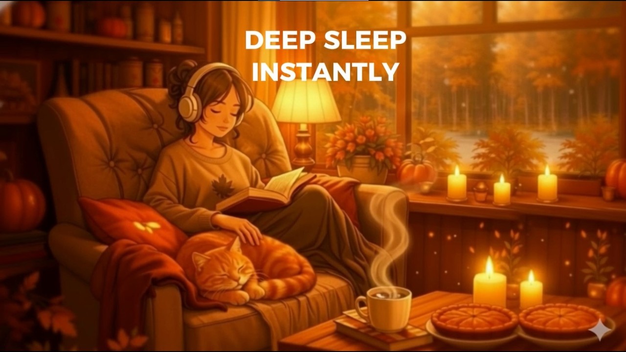 Can’t Sleep? 🌙 Deep Sleep Jazz for Anxiety & Stress | Relaxing Night Ambience