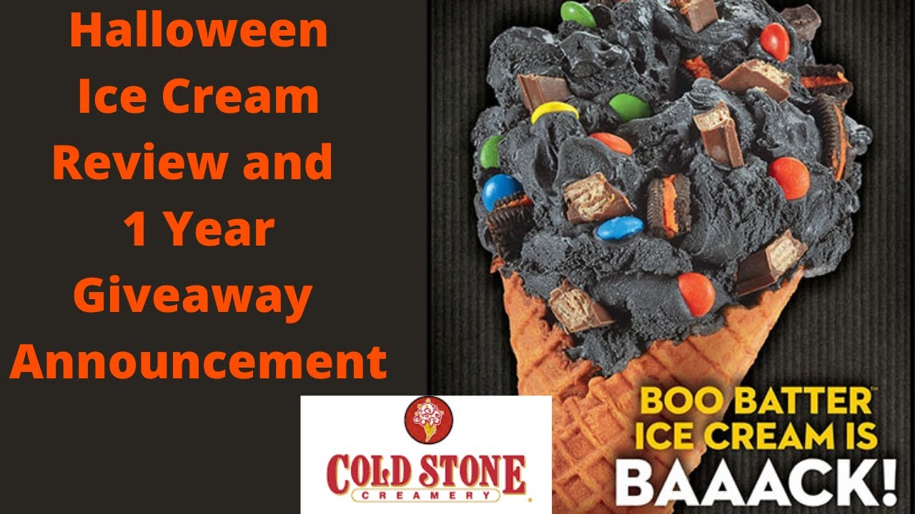 Cold Stone Creamery Boo Batter and Banana Bread Batter Review and One Year Giveaway Announcement