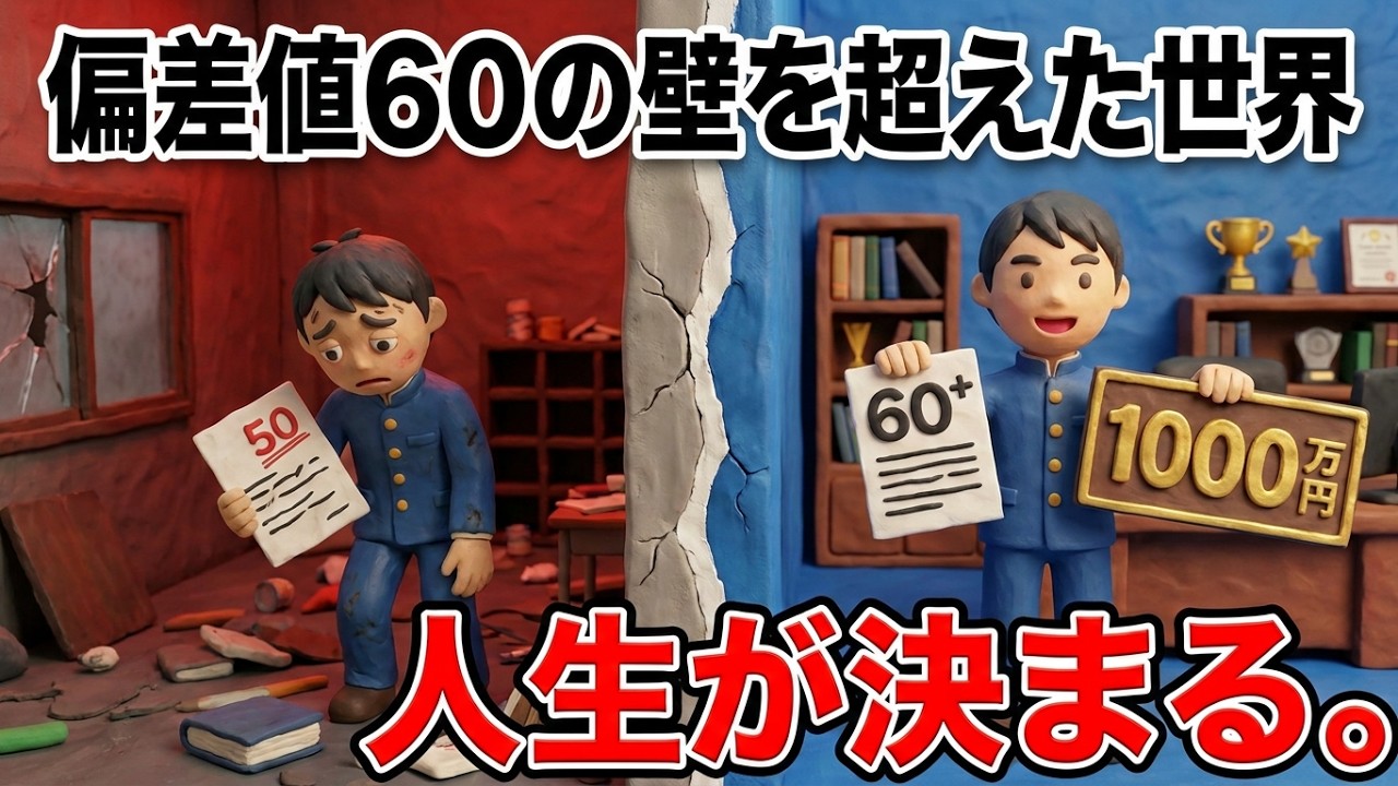 【今すぐ見て】偏差値60の壁が分ける住む世界の違い
