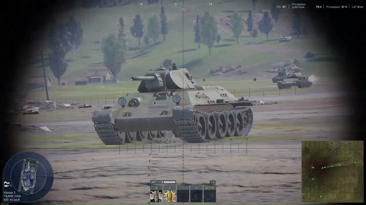 WAR THUNDER FR TUTO #25 : Comment faire un tir en roulant en br 1.0 comme en 12.0 char ?