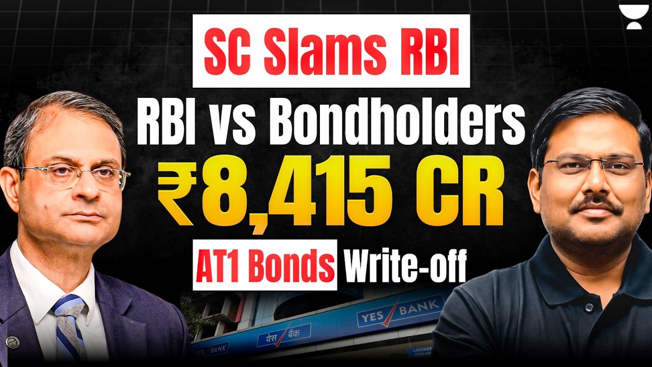 Supreme Court Cancels AT-1 Bond Write Off Order - Explained By Shyam Sir| AT-1 Bonds | Yes Bank
