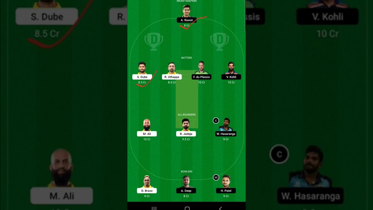 CSK vs BLR Dream11 Team II CSK vs BLR Dream11 TeamPrediction II IPL 2022 II csk vs blr dream11