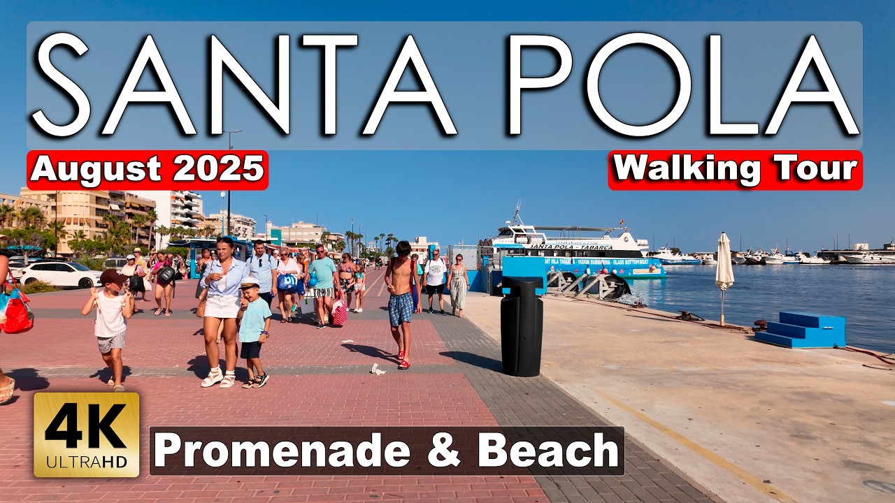 Santa Pola - Promenade and Beach, August 5, 2025 - Spain | Costa Blanca - Walking tour [4k 60fps]