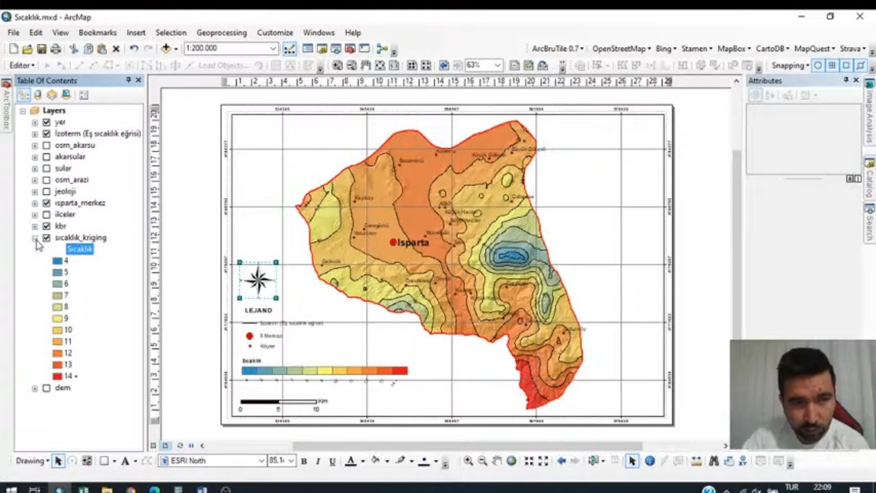 Arcgis Eğitim (8) İklim Haritaları IDW, Kriging Yöntemleri