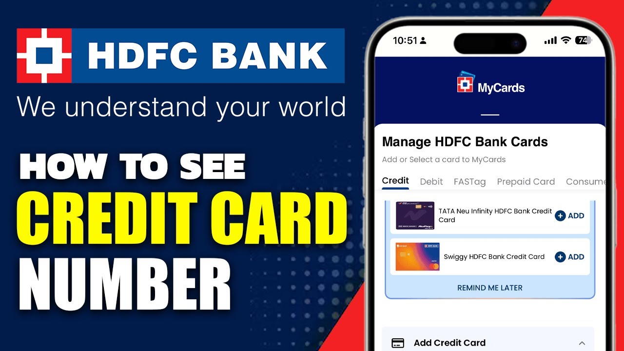 How to See My HDFC Credit Card Number on the App