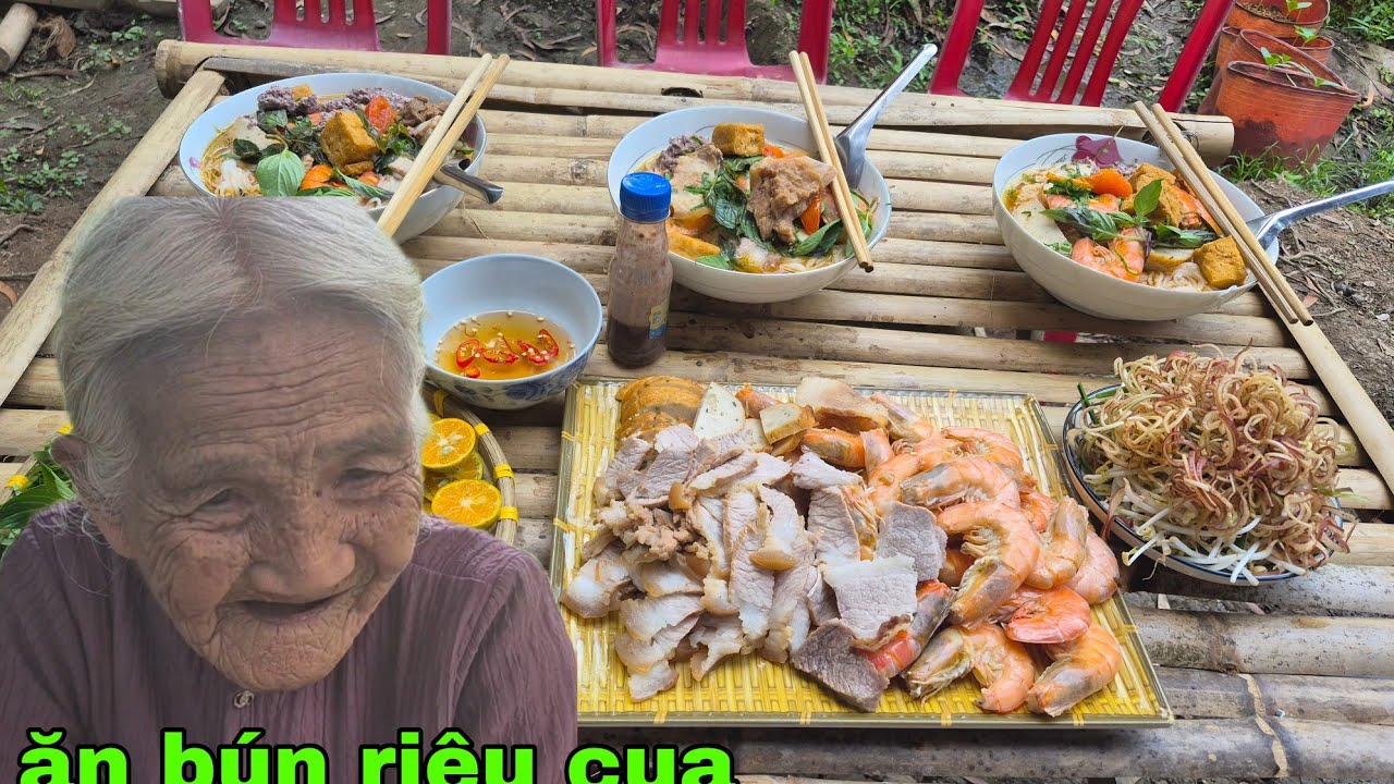 Hai tâm miền tây và mấy anh em ān bun riêu cùng bà lão 95t cắt lục bình 