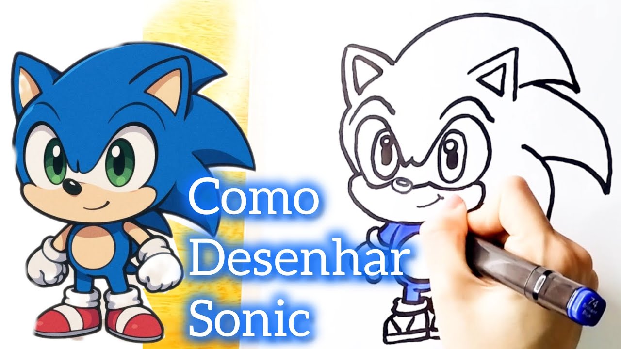 How to draw Sonic 💙✨ Como desenhar Sonic #drawing #trending #art #sonic 