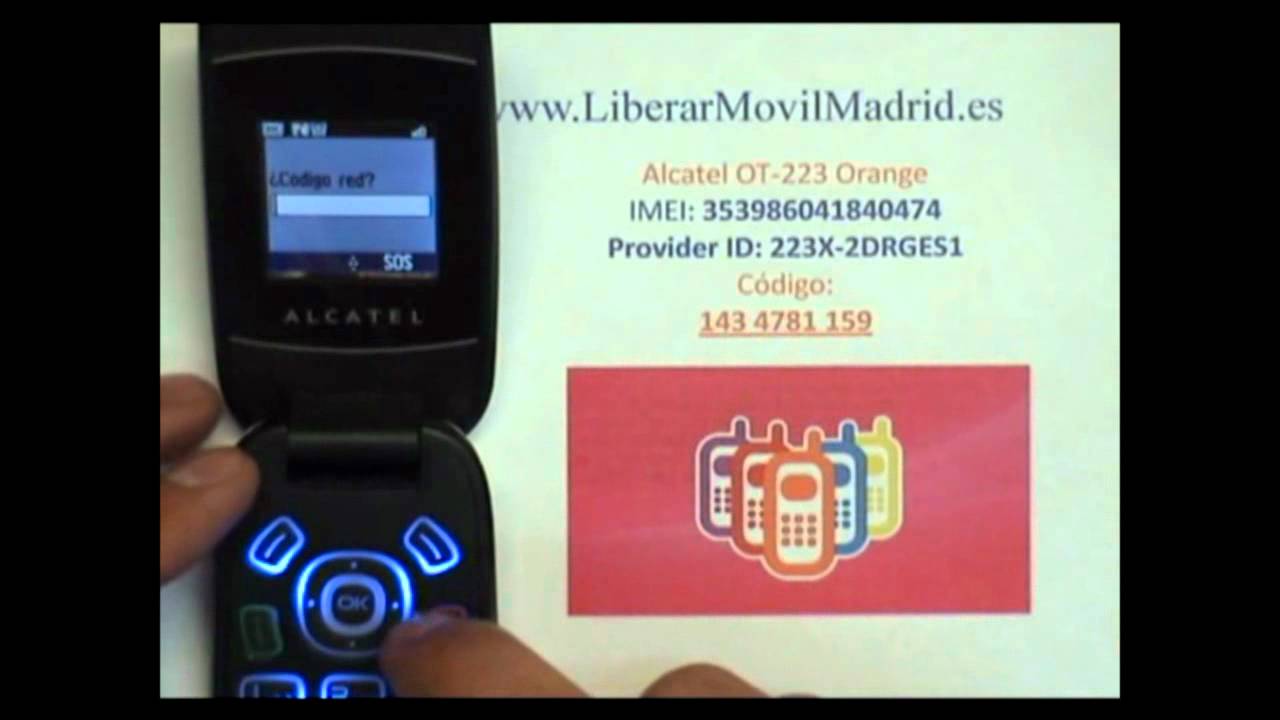 Liberar Alcatel OT-223 Orange por Código IMEI - www.LiberarMovilMadrid.es