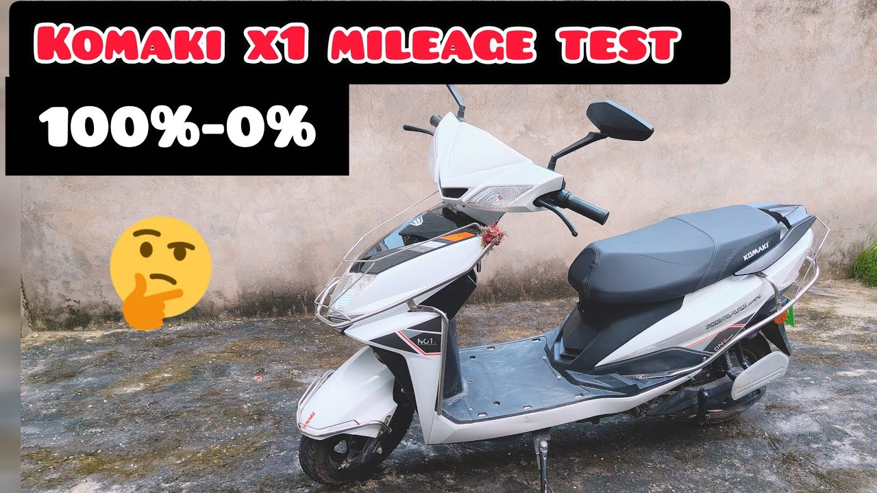 Komaki X1 Electric Scooter range test | 100 to 0% Mileage Test | performance and range test 