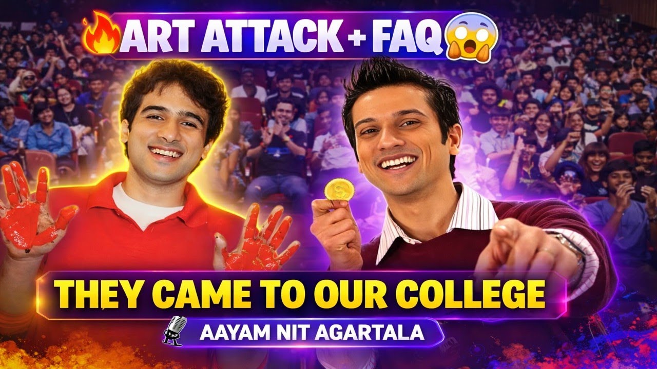 ART ATTACK + FAQ Legends Visited My College 😱 | Gaurav Juyal & Prateek Sethi at NIT Agartala