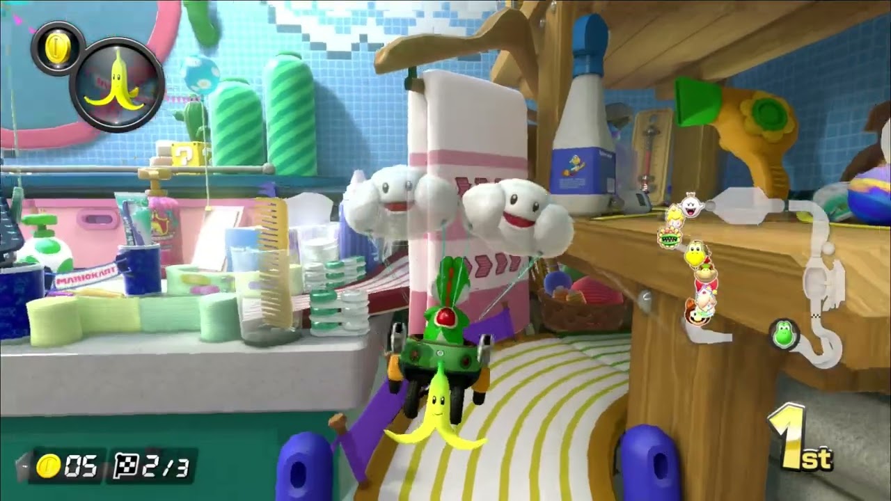 Mario Kart 8 Deluxe - Squeaky Clean Sprint 150cc (Green Yoshi w/ Biddybuggy)