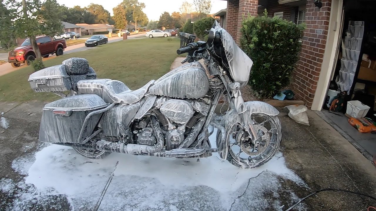 Washing the Street Glide