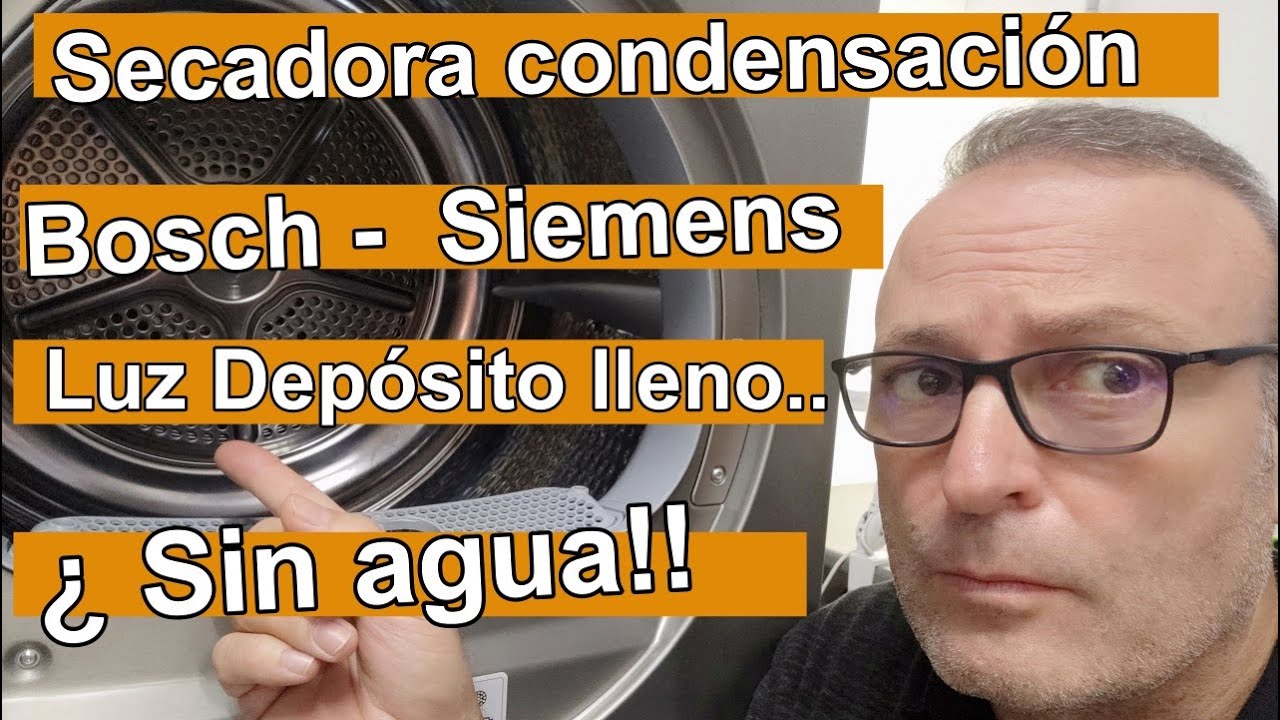 ❗ Error depósito lleno -  Secadoras Bosch Siemens Balay dryers full tank indicator.