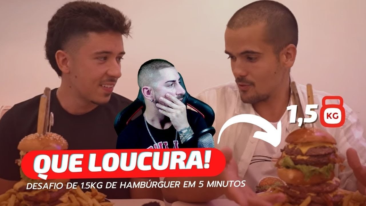 Possessivo reage a NUMEIRO - DESAFIO DE 1.5KG DE HAMBÚRGUER EM 5 MINUTOS