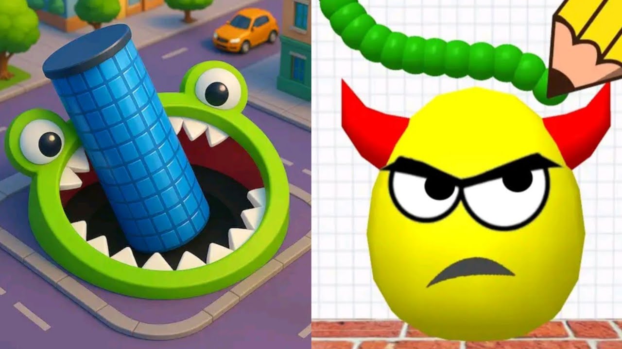 Hole.io vs Draw To Smash Satisfying ASMR Gameplay (Android,ios) (New Update)