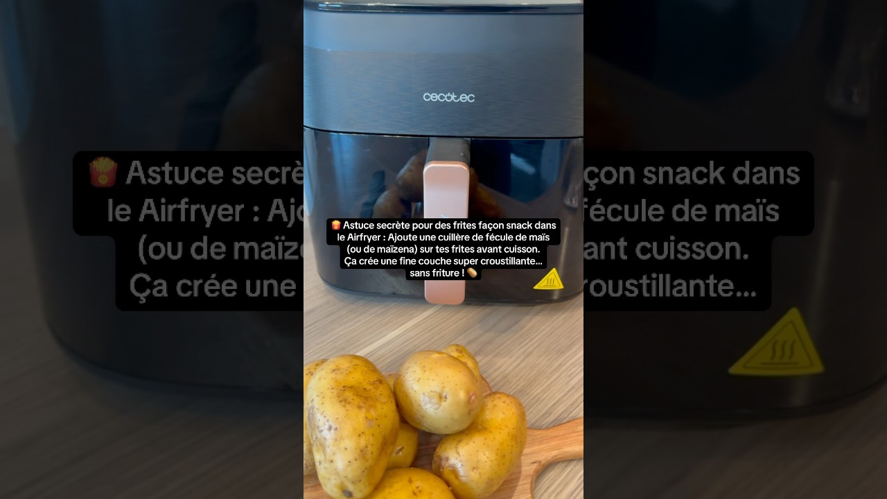 Astuce frites au airfryer 🥔🍟 #airfryer #recettesimple #astuce #airfryermaster #airfryerhack