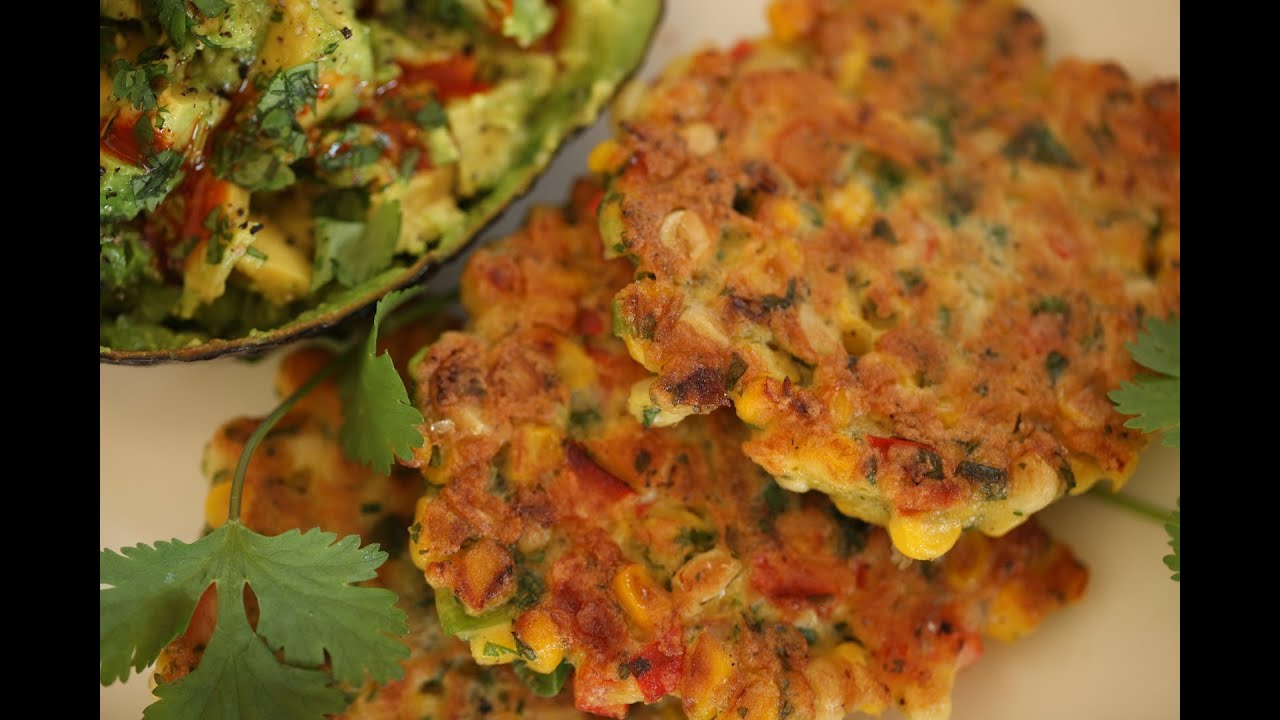Corn Fritters with Smashed Avocados | Kin Community