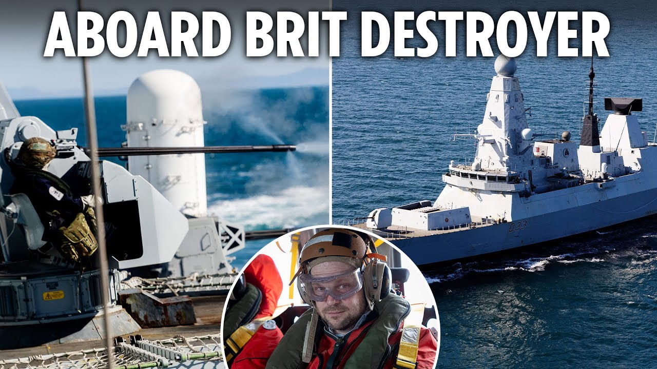 Warship blitzes swarm of drones in major show of force to Iran & Russia